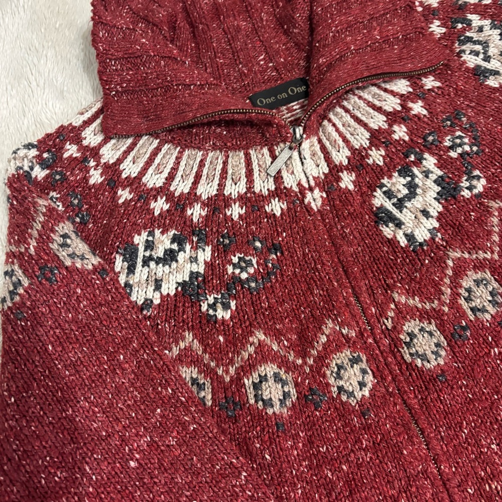 Knit zip up